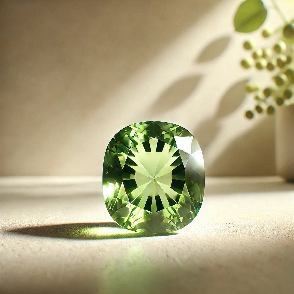 Mulu’s crisp lemon-lime peridot designs radiate beauty nestled in breathtaking settings.