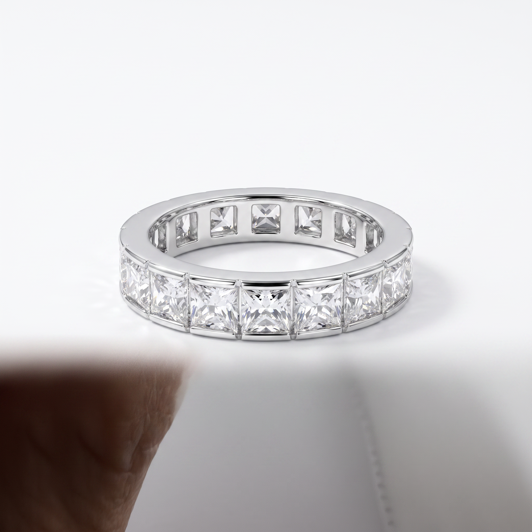 Gold Wz Princess Cut Infinity Ring 7 — studio