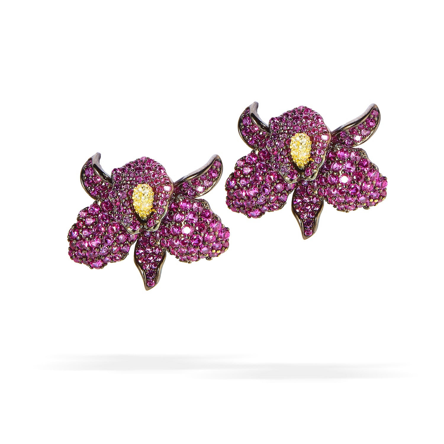 Ruby & Topaz Stud Earrings