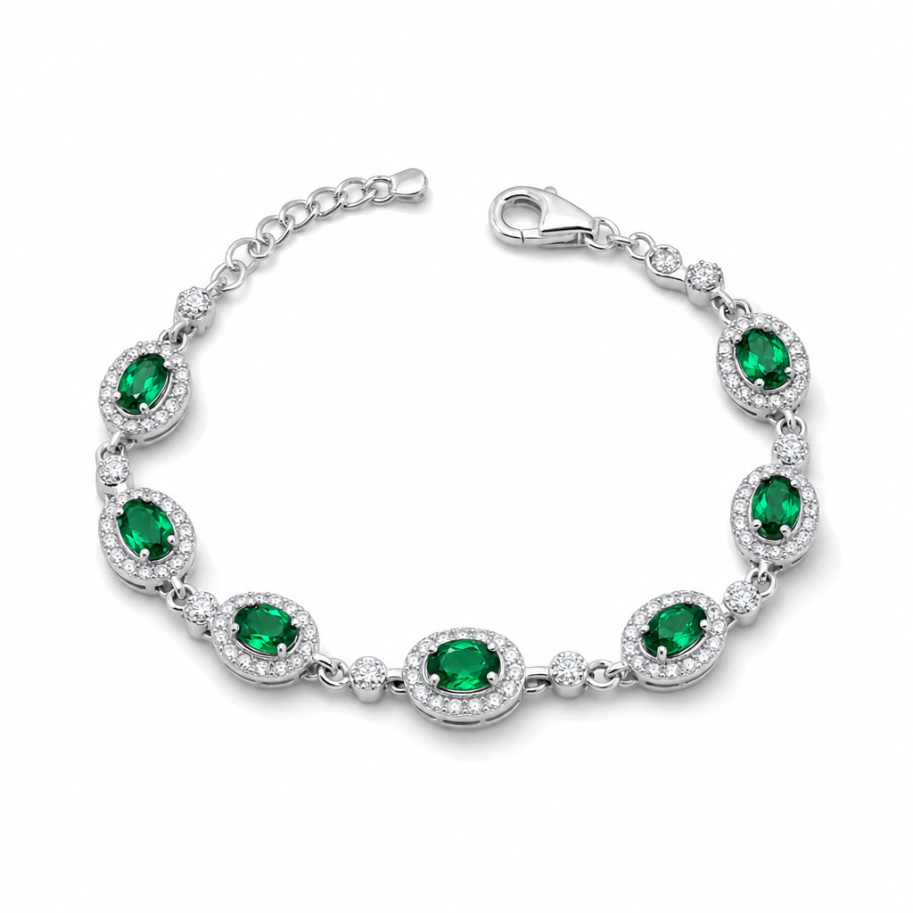 Created Em White Wz Oval Cut Bracelet — studio