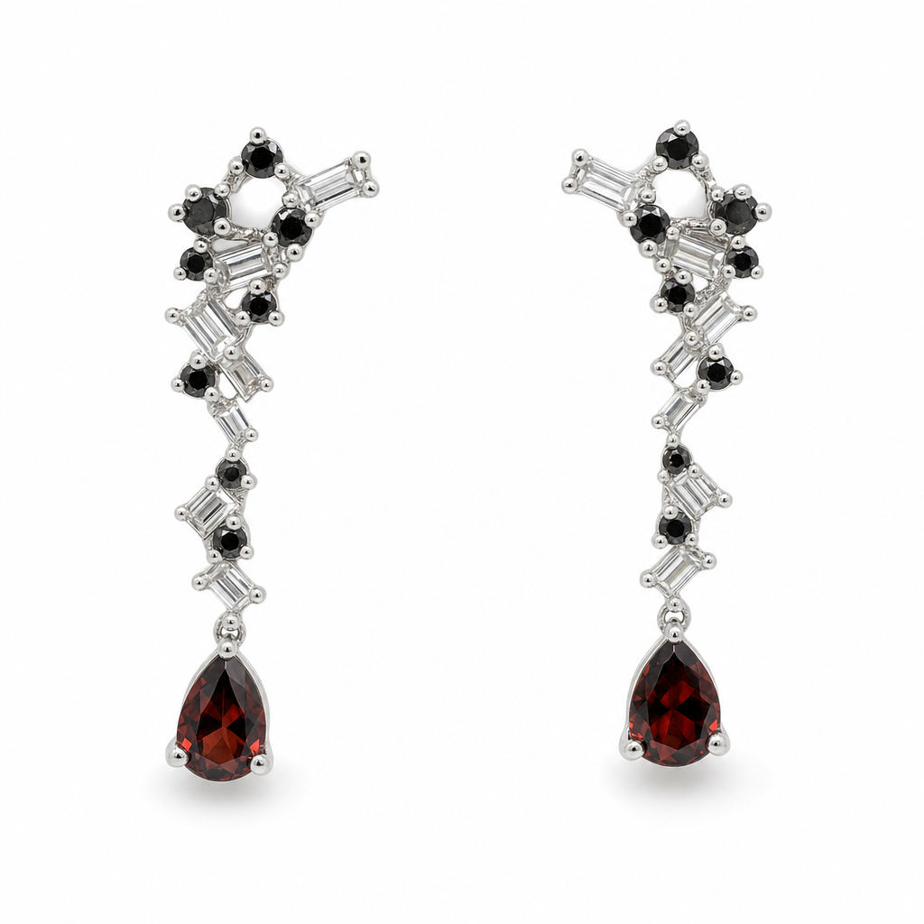 Created Garnet White On Pear Cut Ring 9/5 — studio
