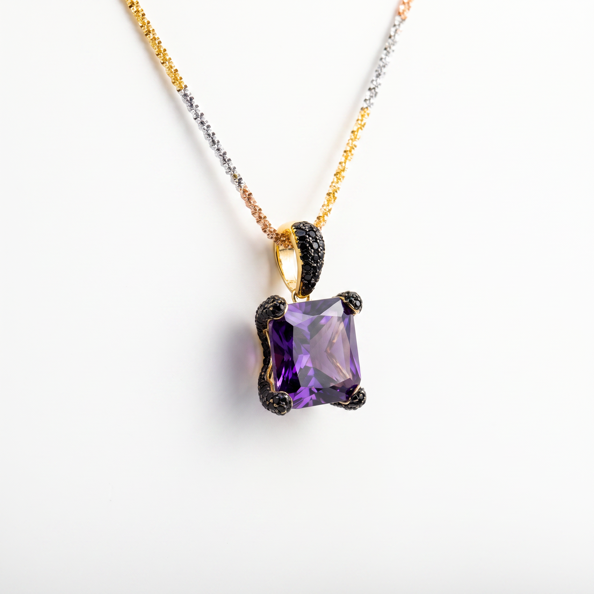 Created Am White On Princess Cut Pendant — studio