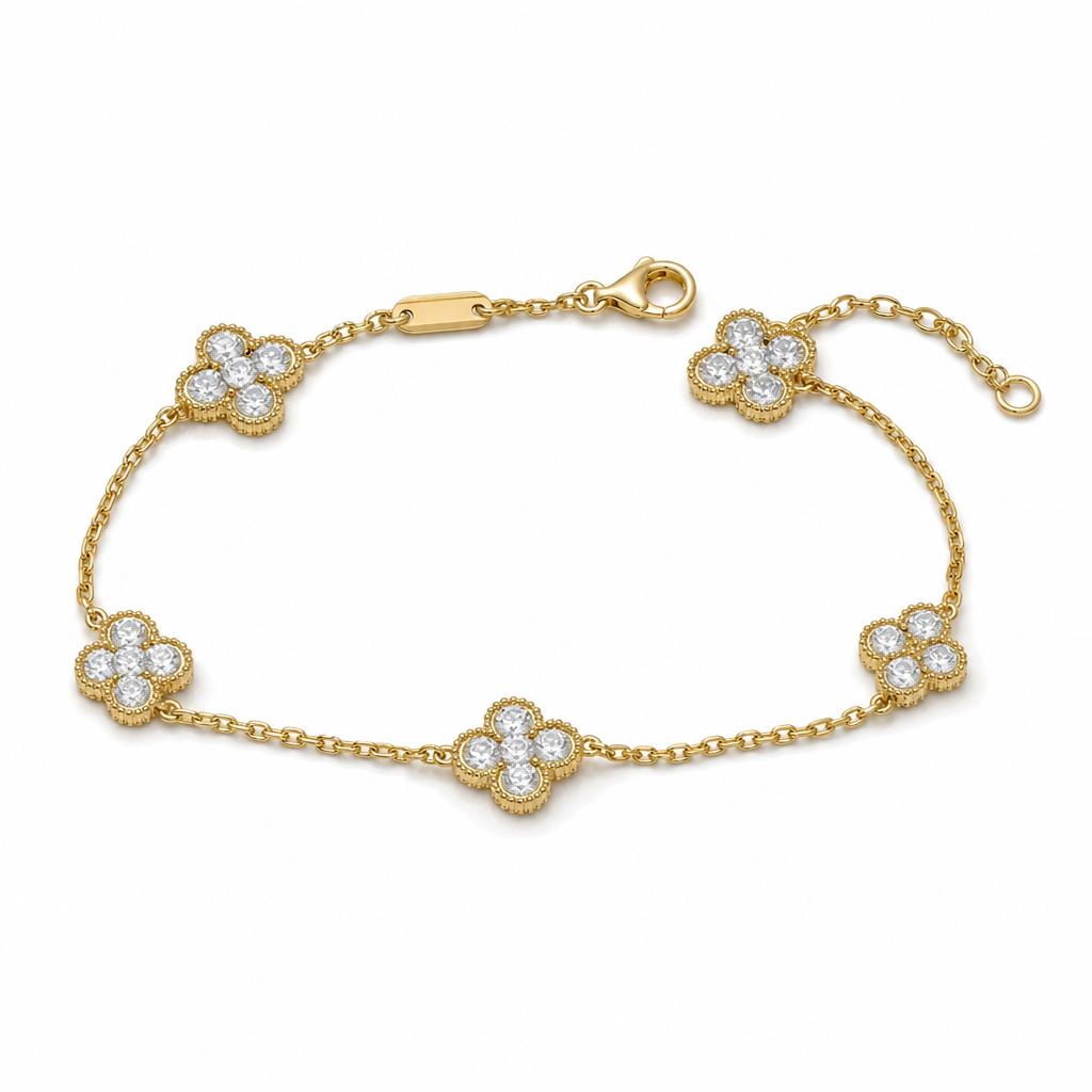 Gold Wz Van Cleef Anklet Bracelet — studio