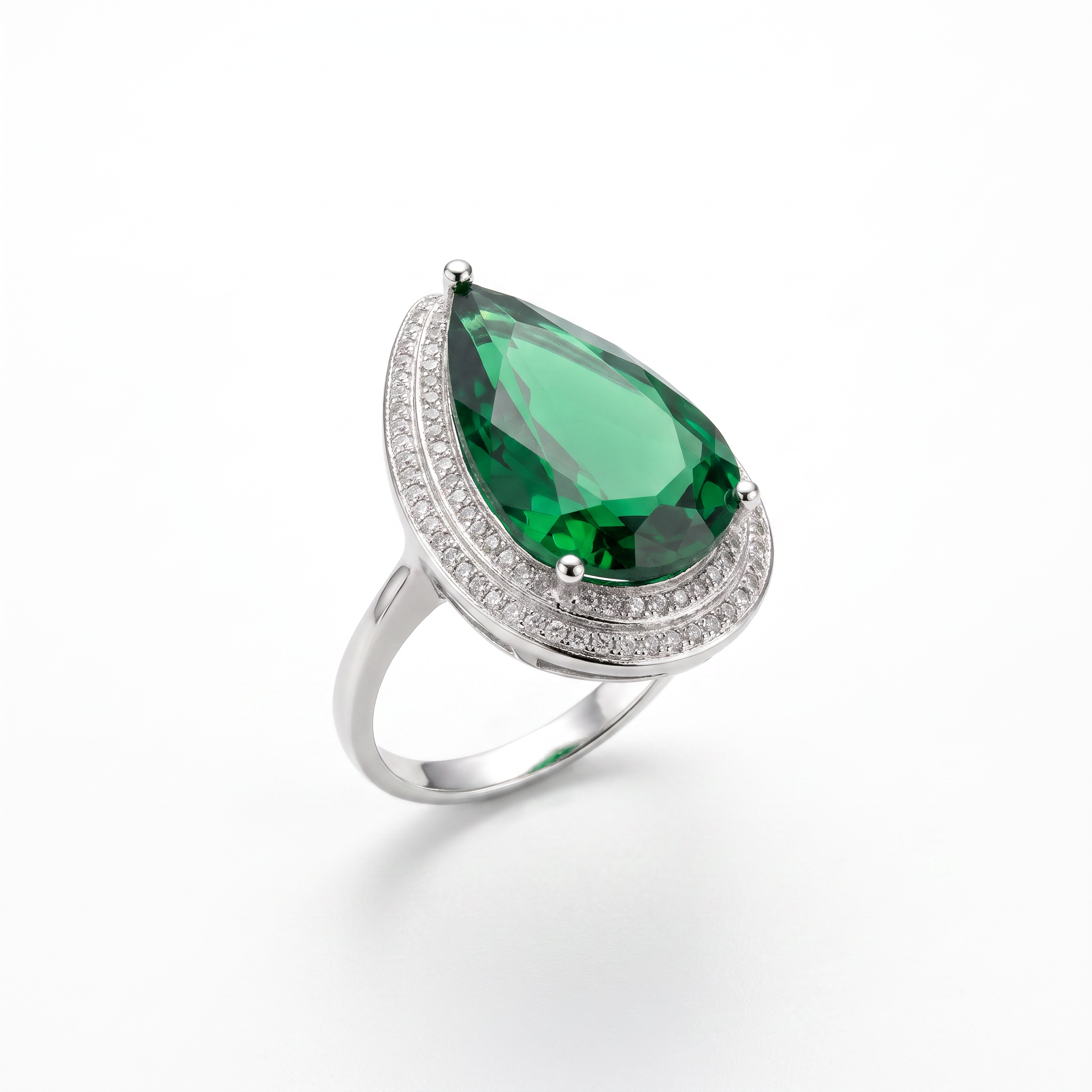 Created Em White Wz Pear Cut Ring 9 — studio