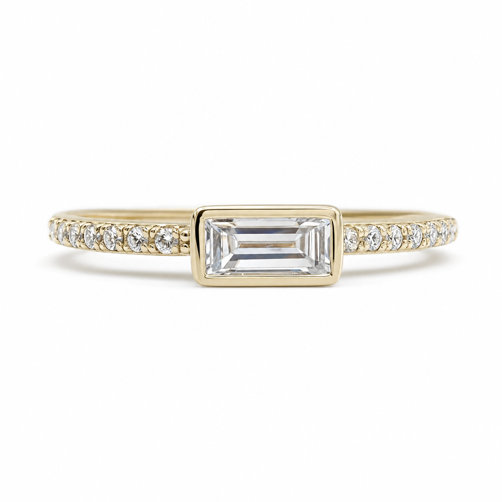 Gold Wz Baguette Cut Ring 7 — studio
