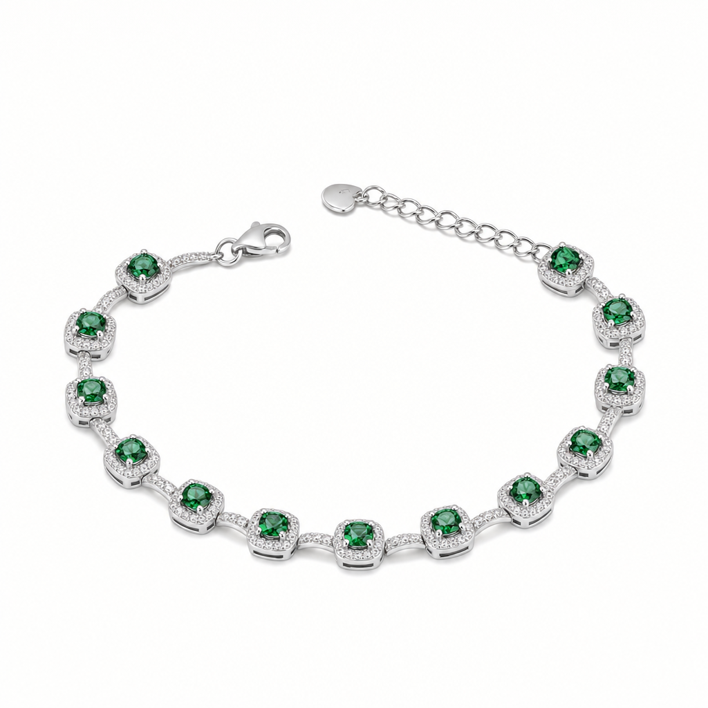 Created Em White Wz Cushion Cut Bracelet — studio
