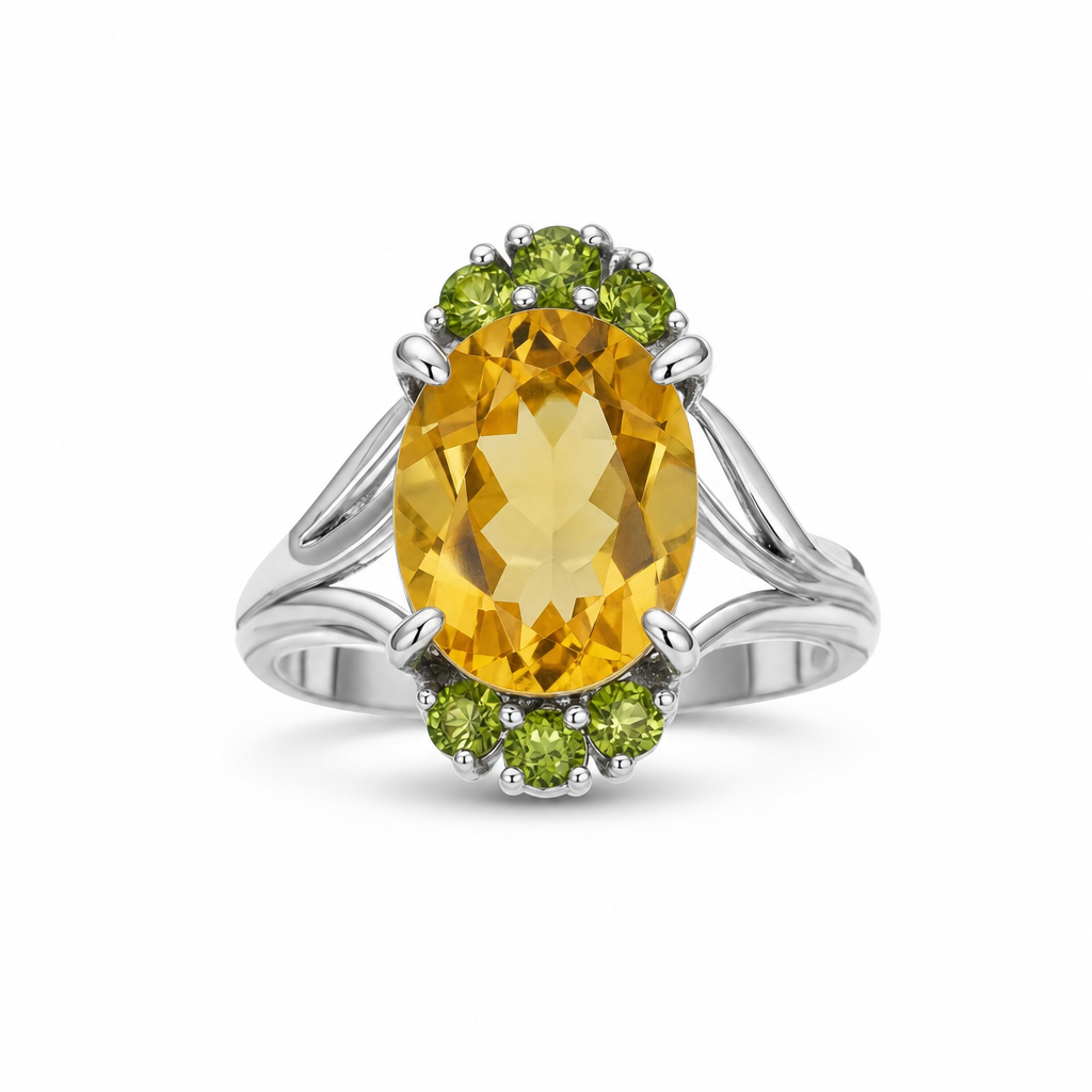 Gold Ci White Wz Round Cut Ring 7 — studio