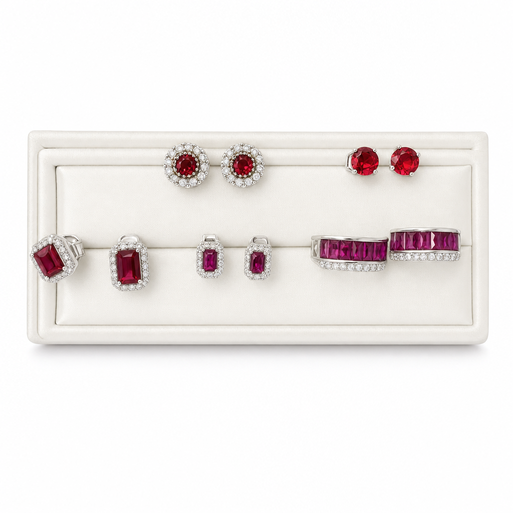 Created Ru White Wz Baguette Cut Earring — studio