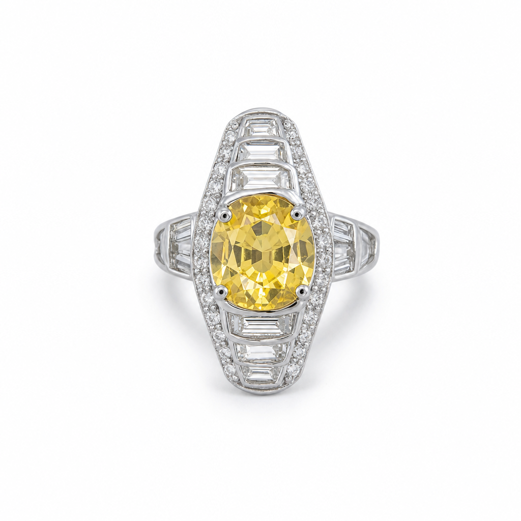 Created Sa White Wz Emerald Cut Ring 7 — studio