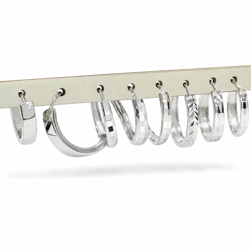 Silver Simple Hoop Earring — studio