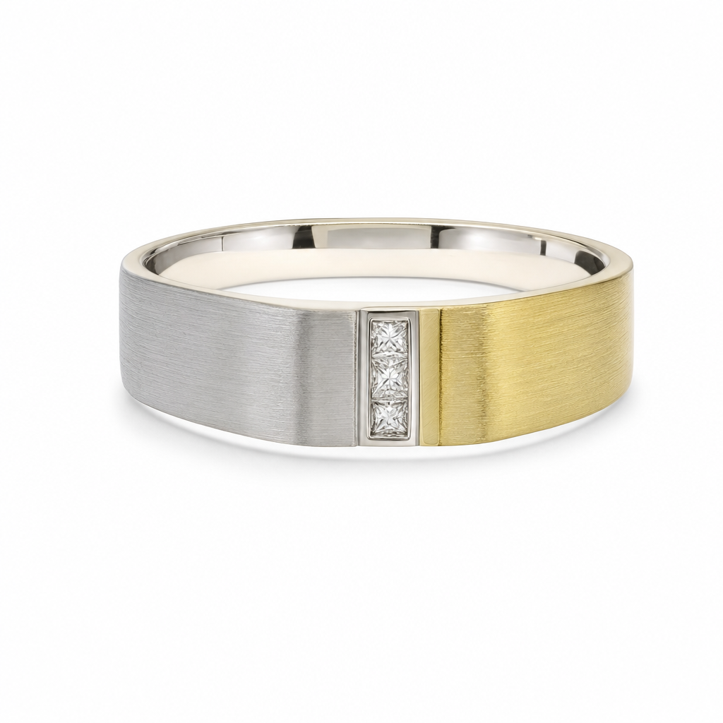 Gold Em White Ru Oval Cut Mans Ring 10/5 — studio