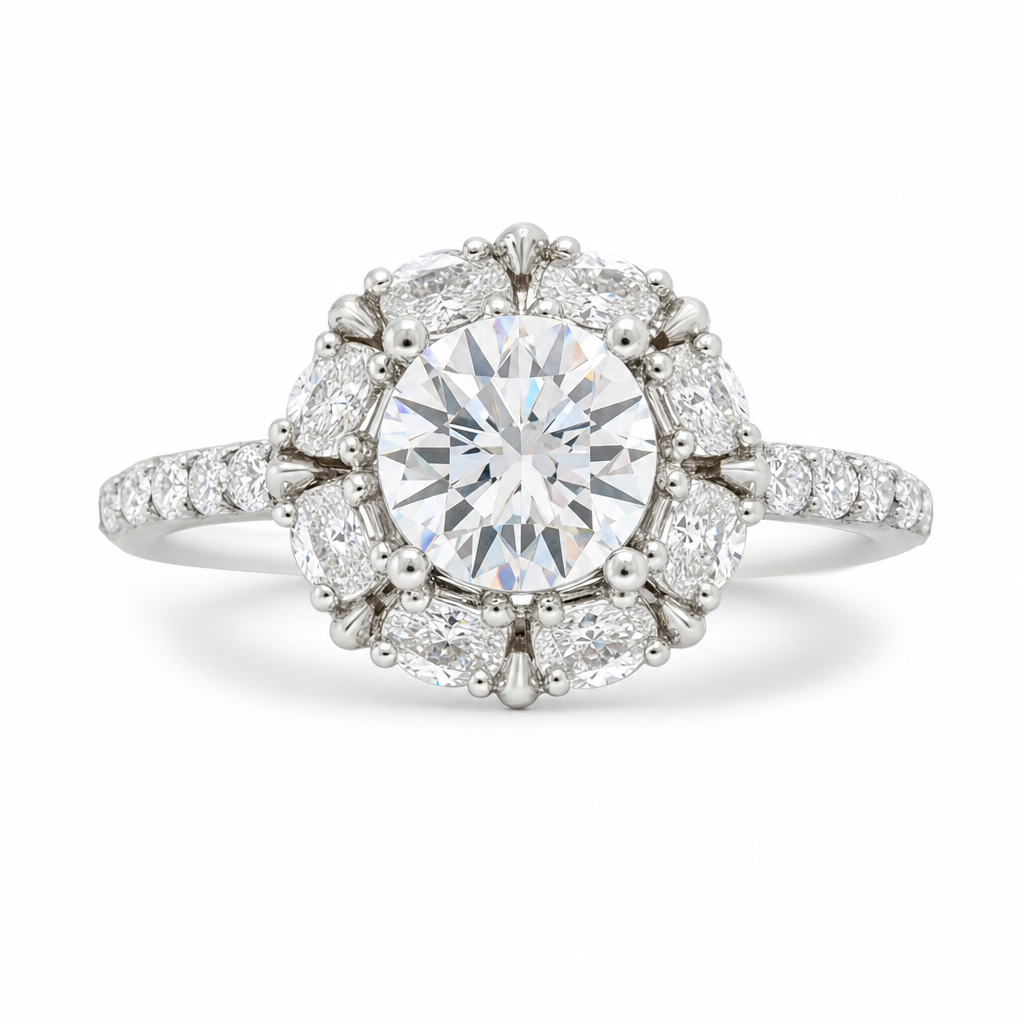 Gold Wz Round Cut Ring 7 — studio
