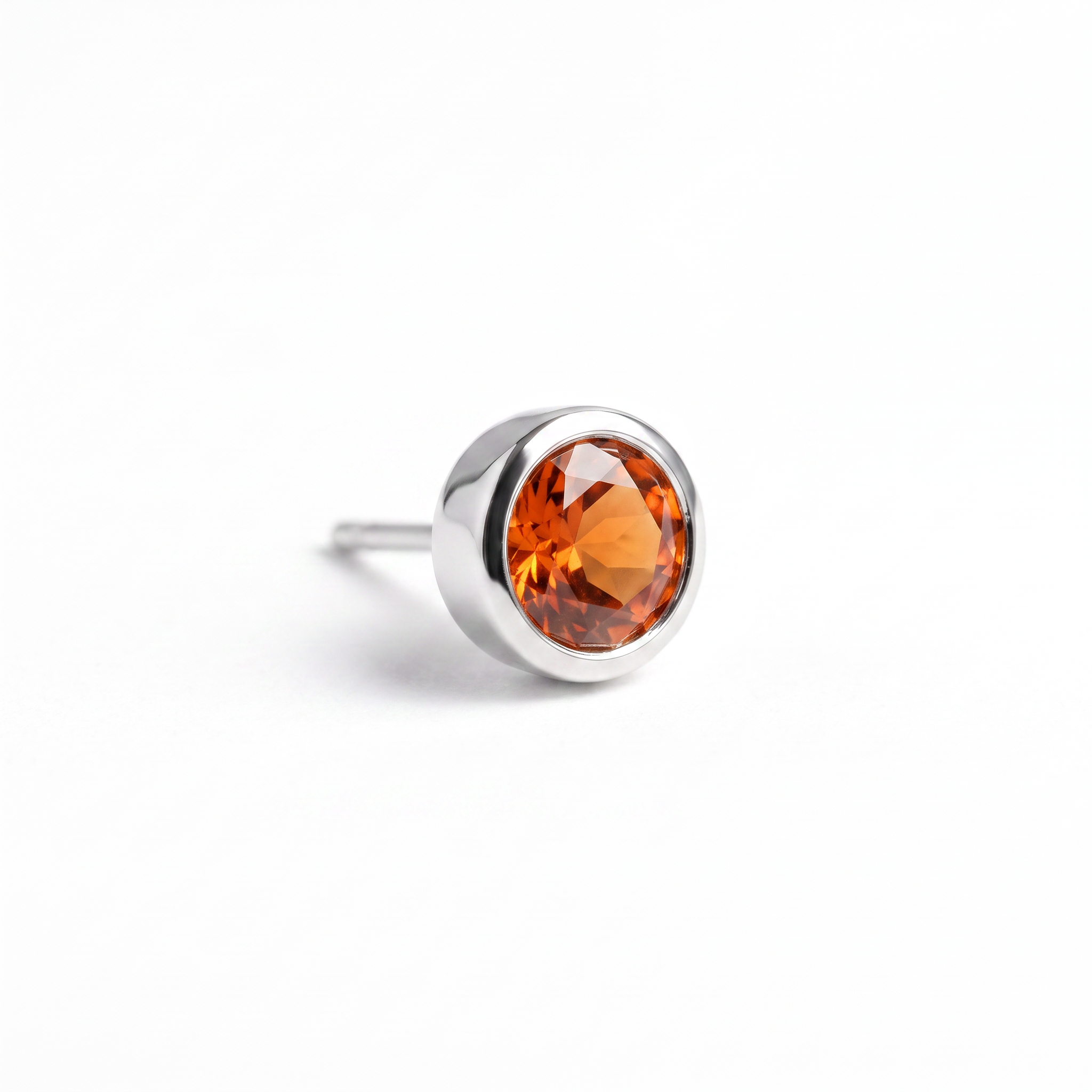 Created Garnet Round Cut Studs Earring — studio
