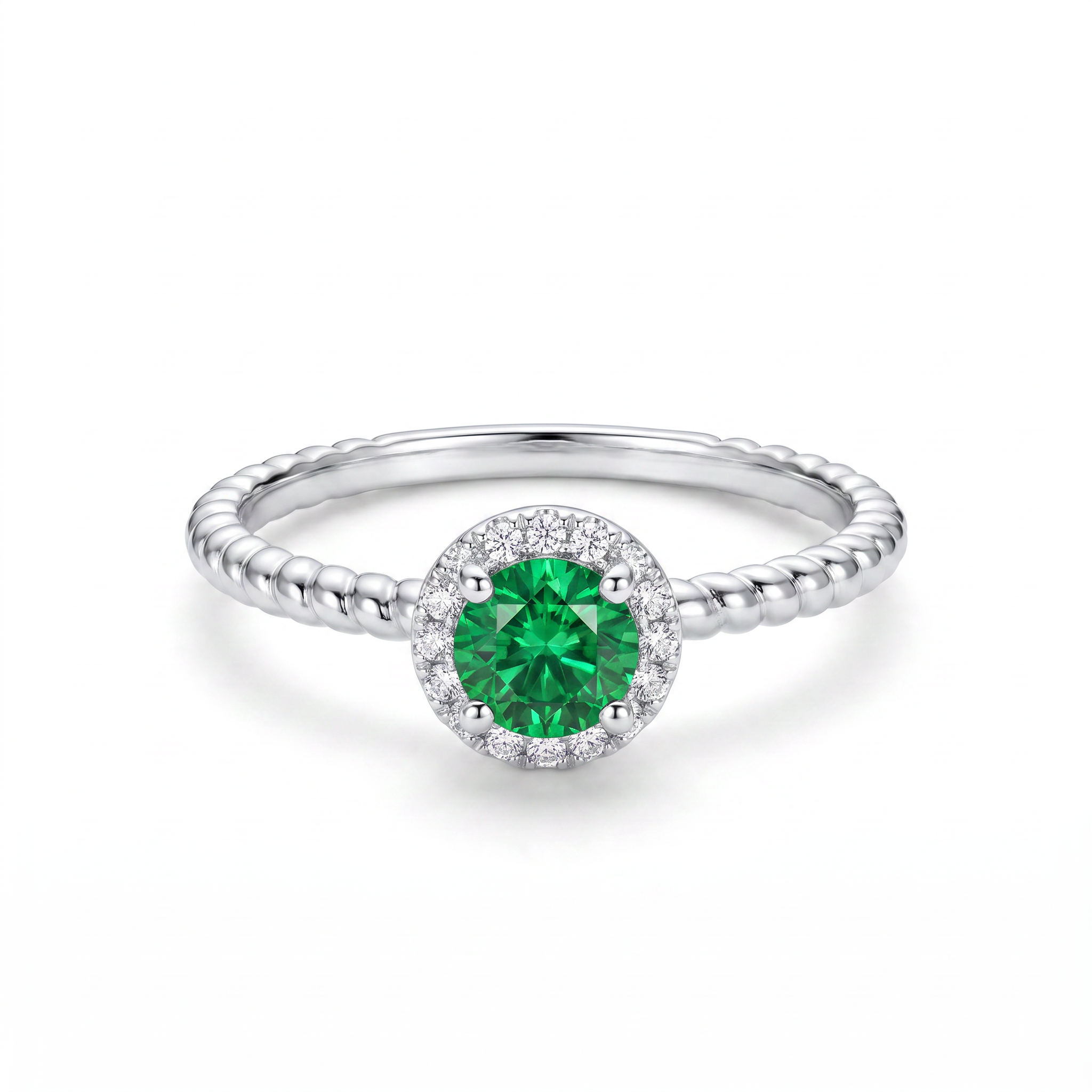 Created Em White Wz Round Cut Ring 7 — studio