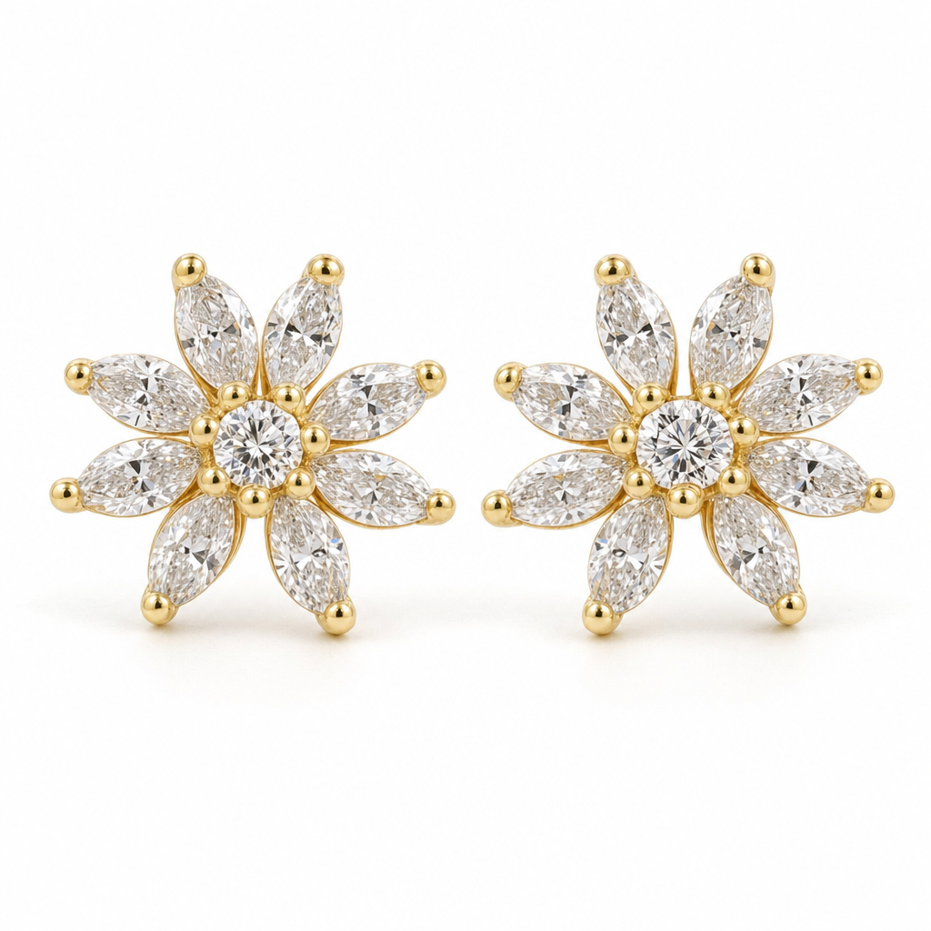 Gold Wz Flower Earring — studio