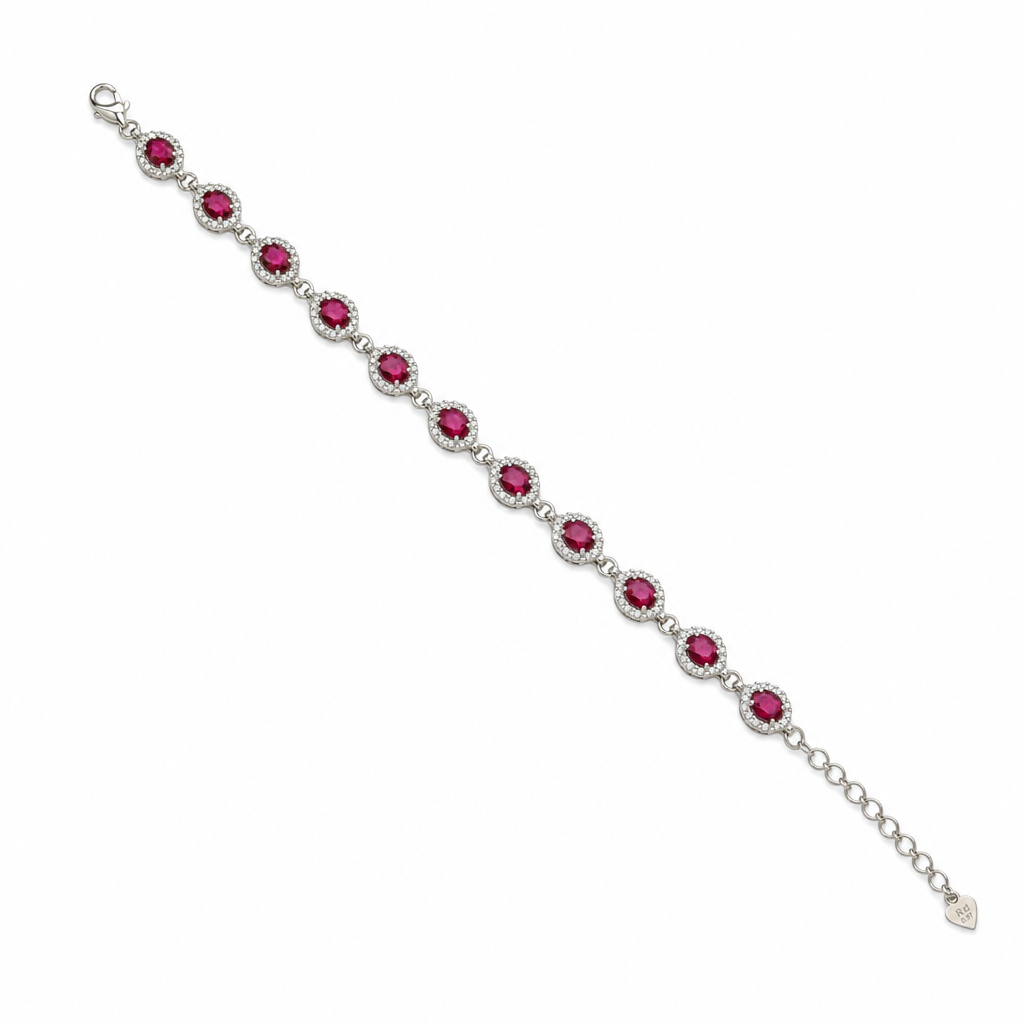 Gold Ru White Wz Round Cut Bracelet — studio