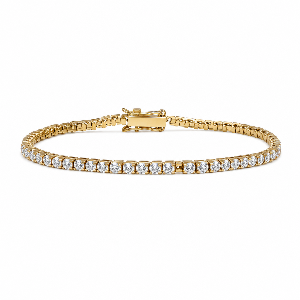 Gold Wz Round Cut 6 5mm Tennis Bracelet — studio