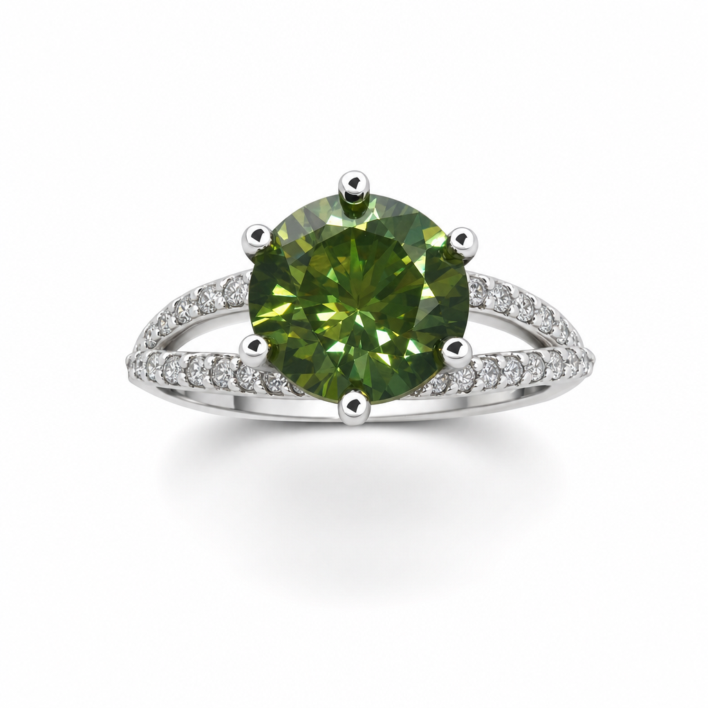 Created Pe White Wz Round Cut Ring 9 — studio