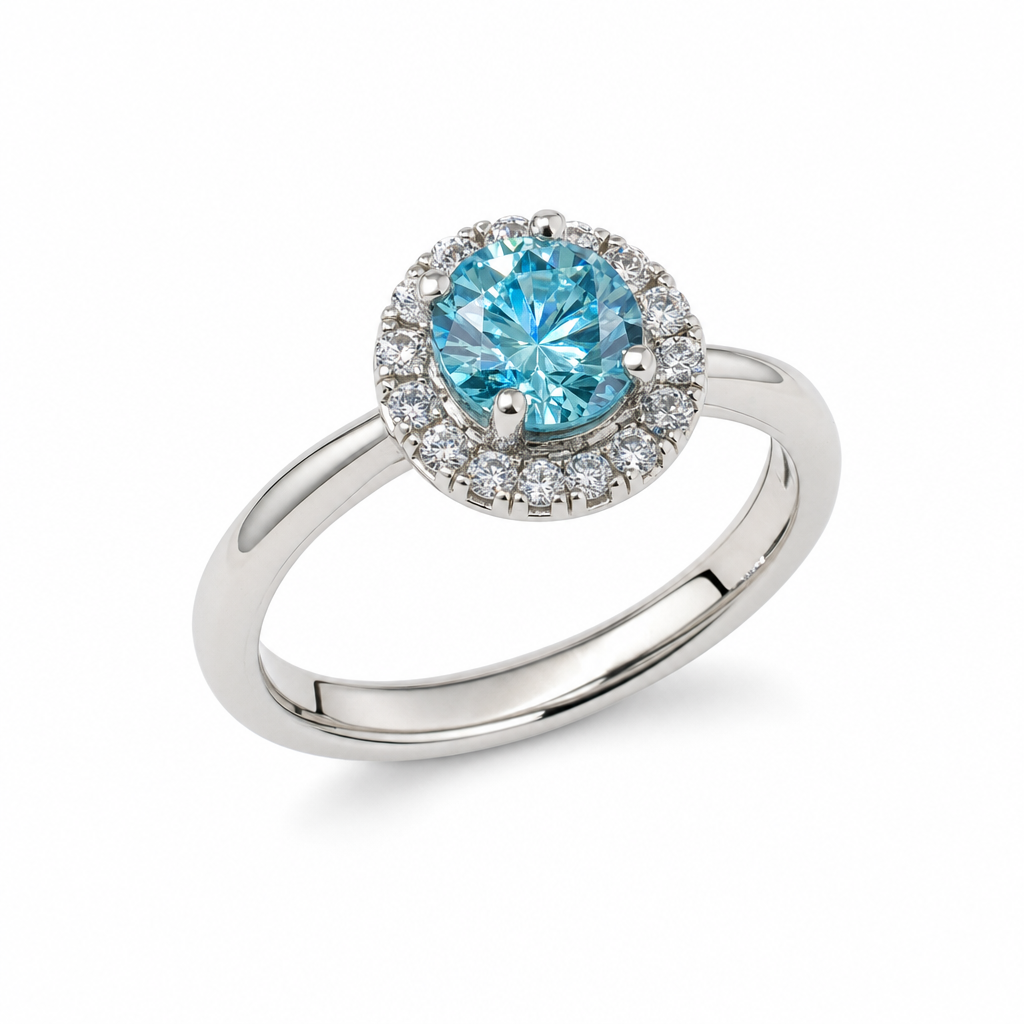 Gold Moissanite 6 5 Mm 1 Ct Round Cut Ring 7 — studio