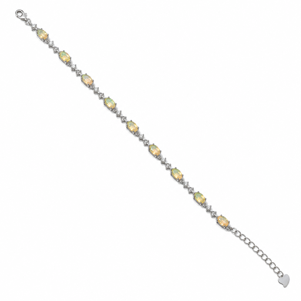 Gold Yt Oval & Round Cut Bracelet — studio