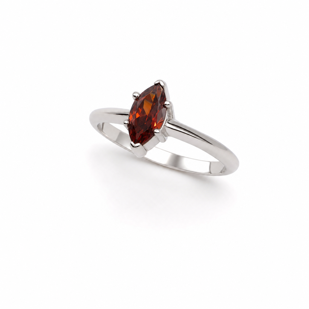 Created Garnet Marquise Cut Ring 8 — studio