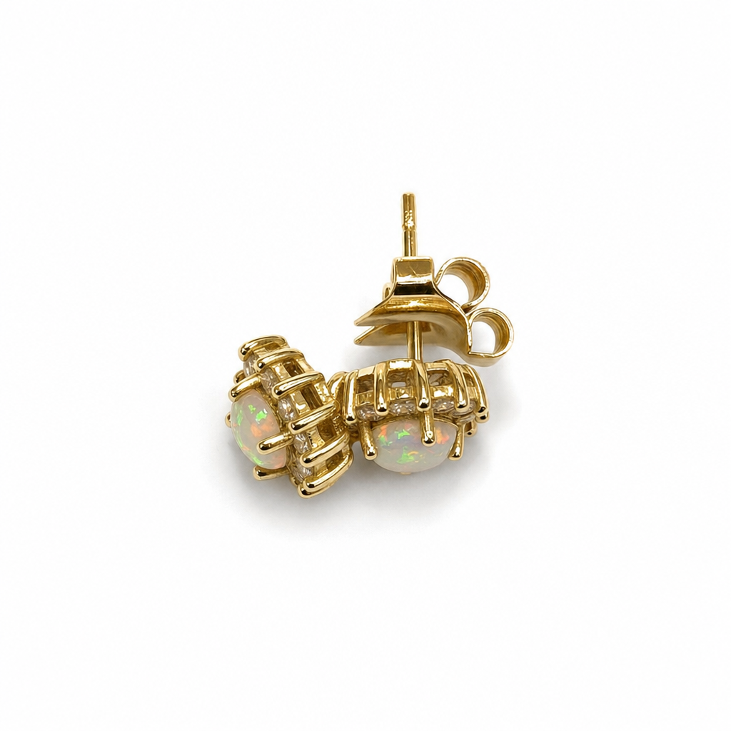 Gold Op Round Cut Studs Earring — studio