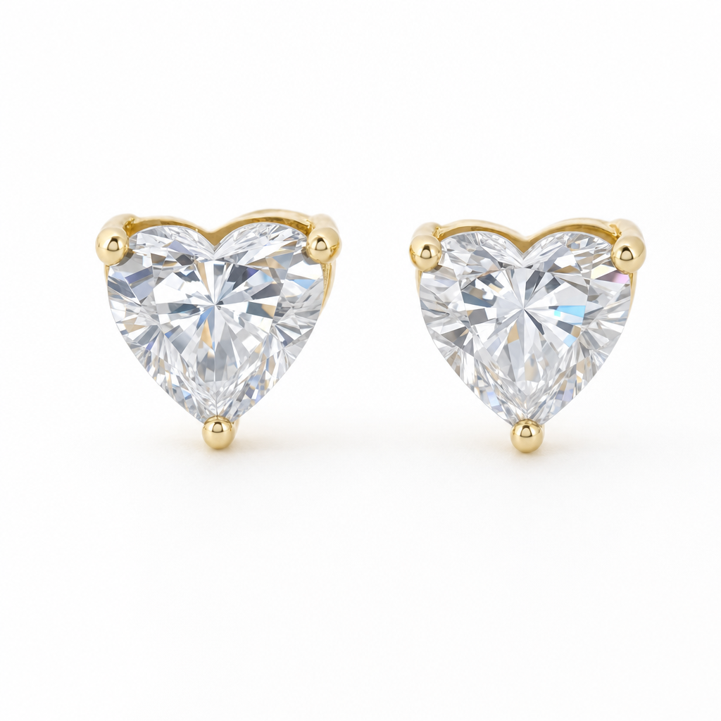 Gold Moissanite 0 6 Created Round Cut Hoop Earring Gold Color — studio