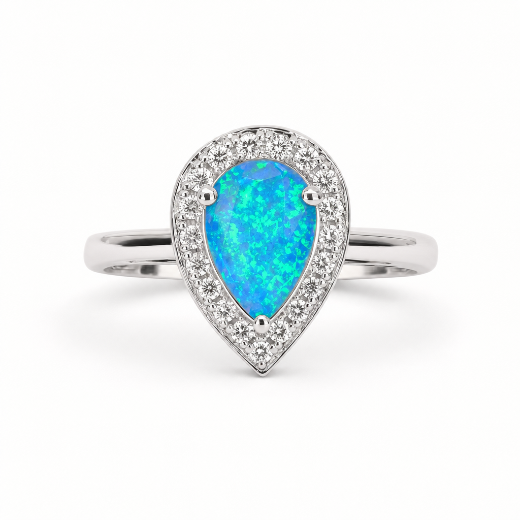 Created Op White Wz Pear Cut Ring 6 — studio