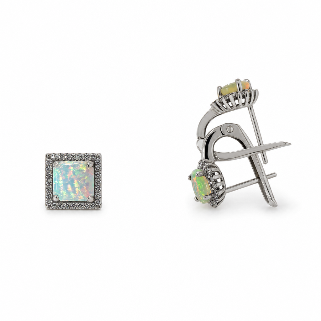 Gold Op Round Cut Stauds Earring — studio