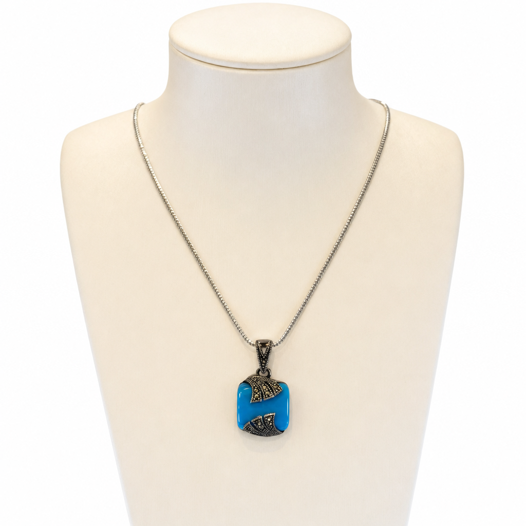 Created Tu White Ma Square Cut Pendant — studio