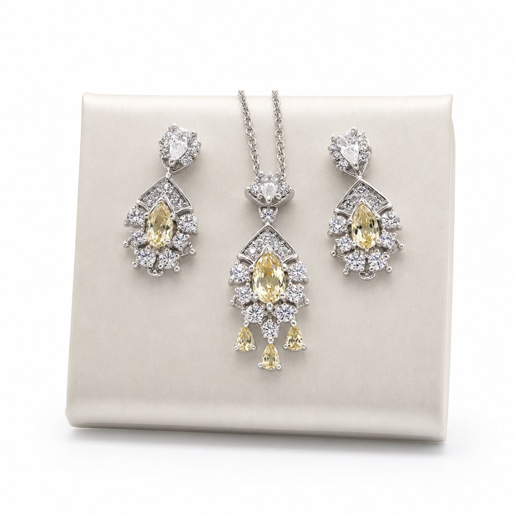 Created Ci White Wz Pear Cut Necklace — studio