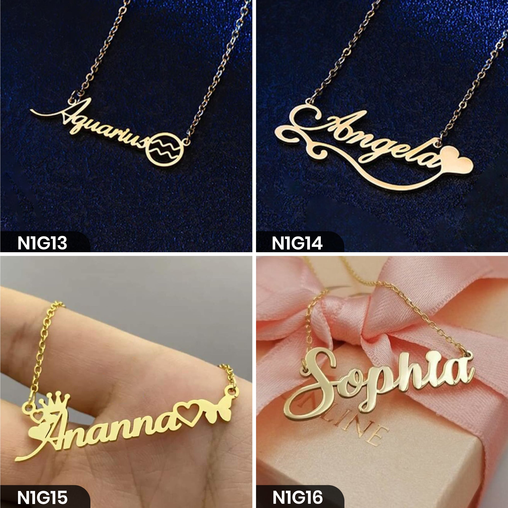 Personalized Single Word Necklace