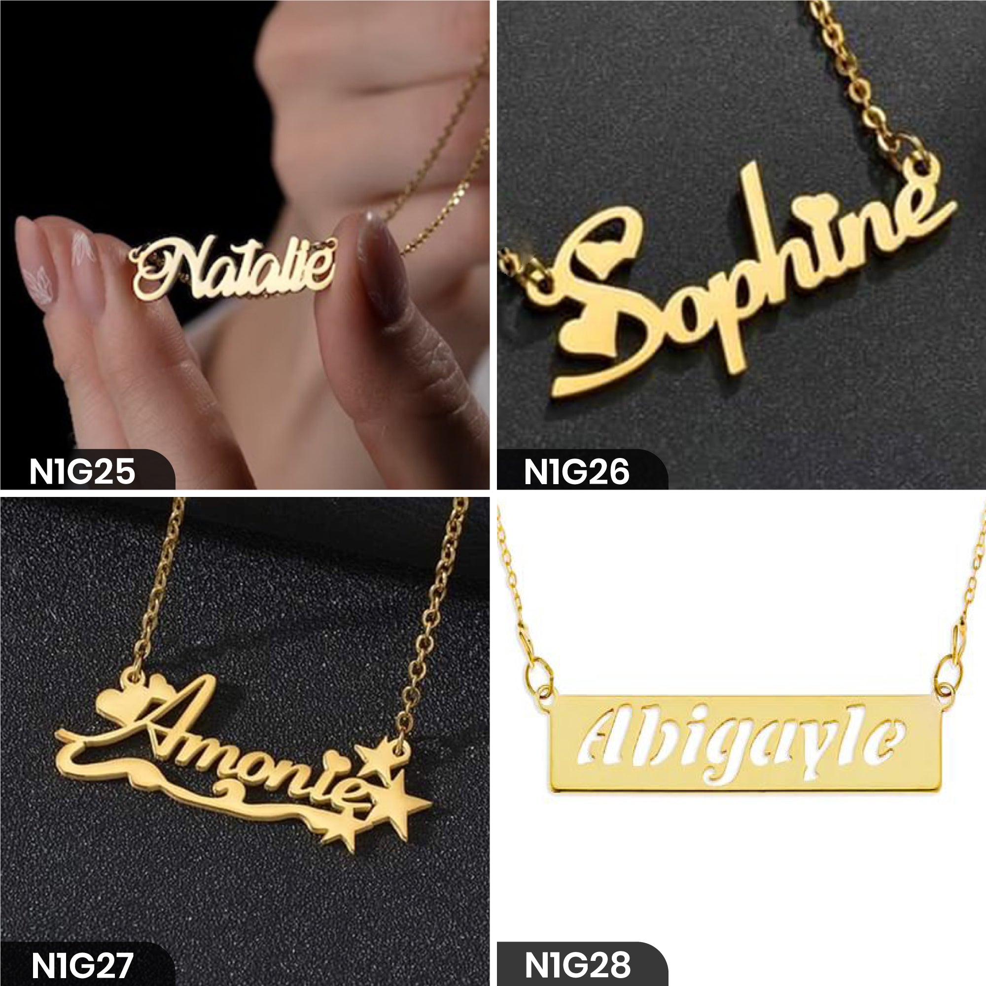 Personalized Single Word Necklace