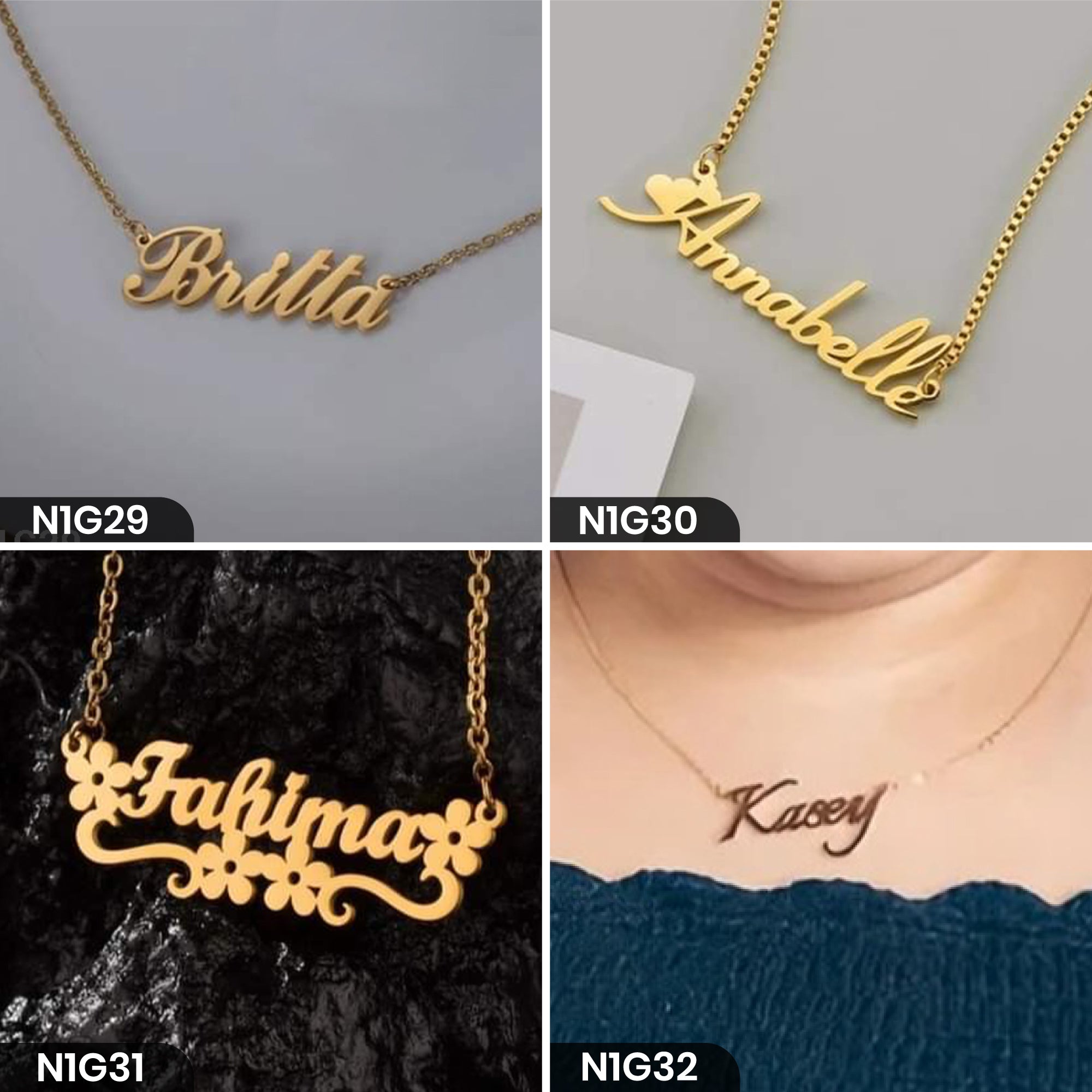 Personalized Single Word Necklace