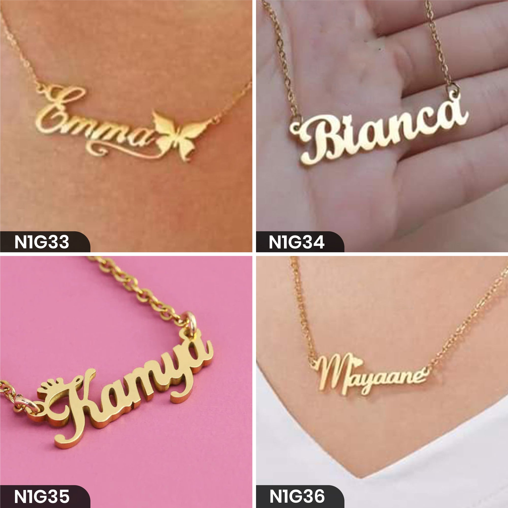 Personalized Single Word Necklace