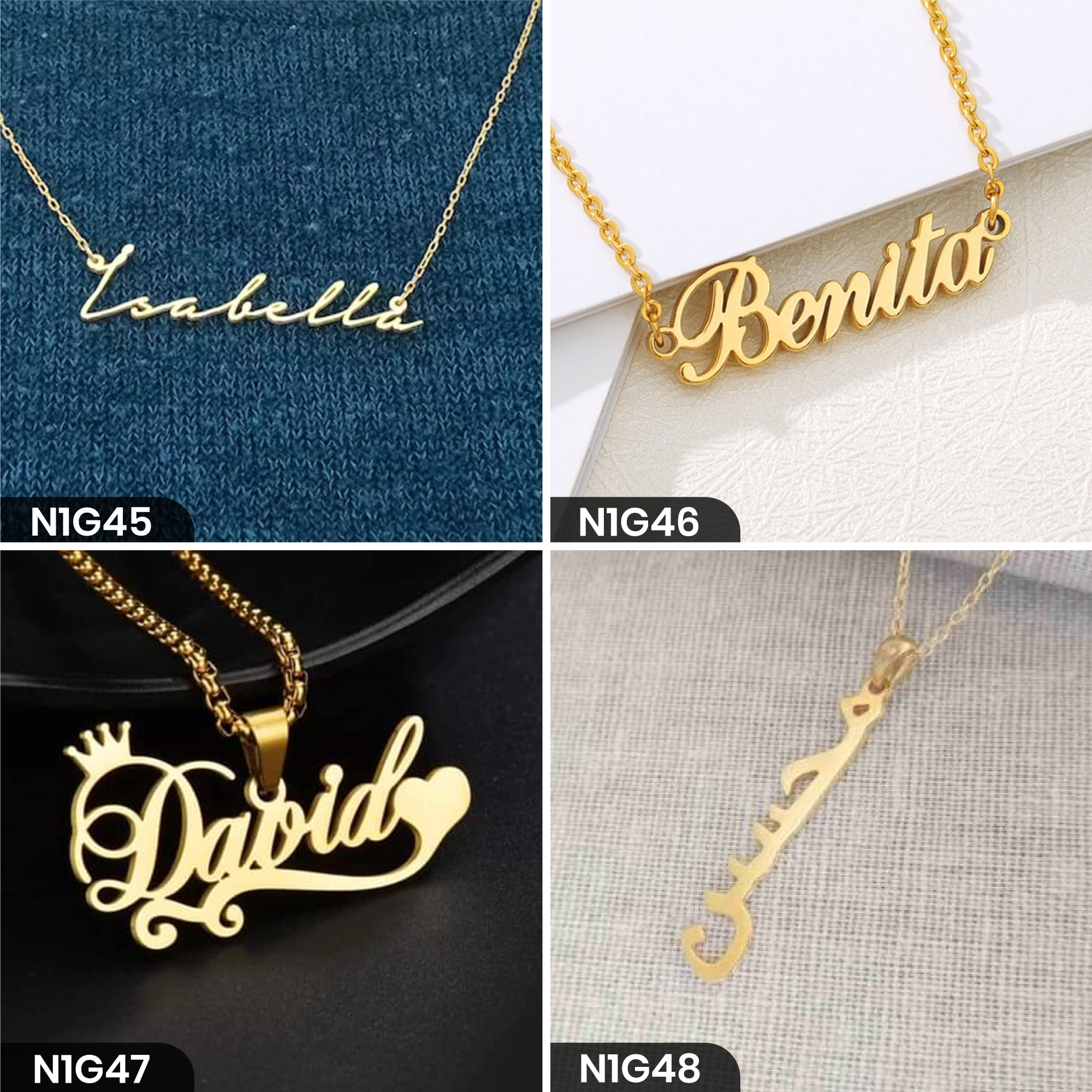 Personalized Single Word Necklace