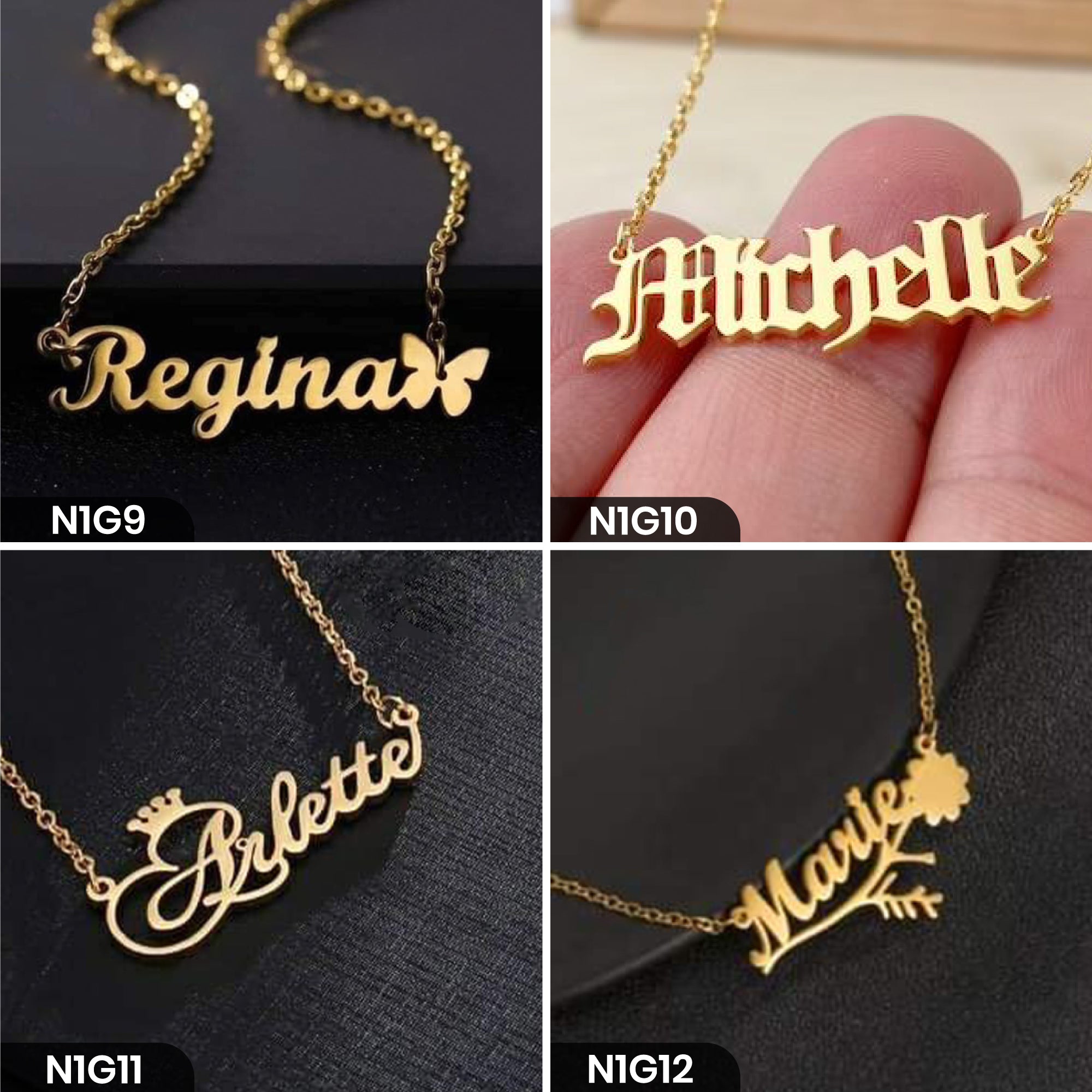 Personalized Single Word Necklace
