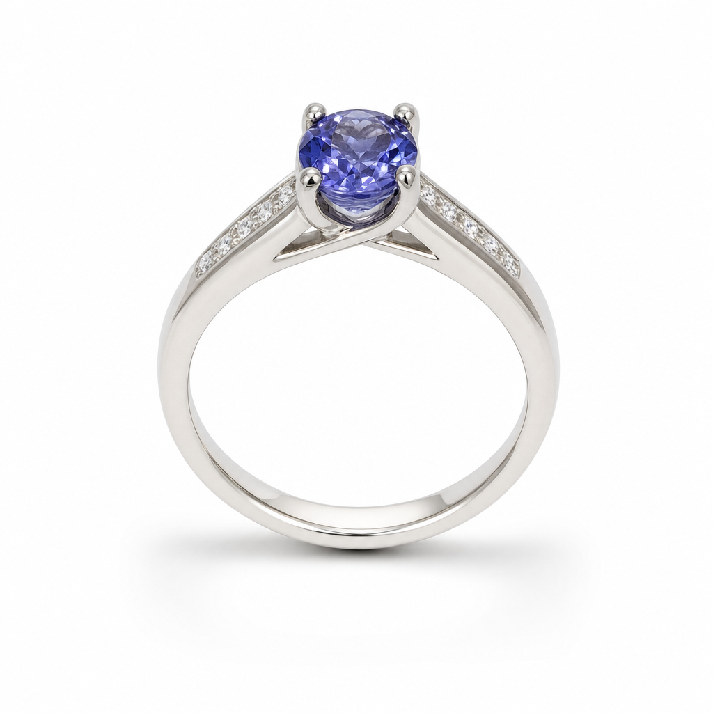 Gold Ta White Wz Round Cut Ring 8 — studio