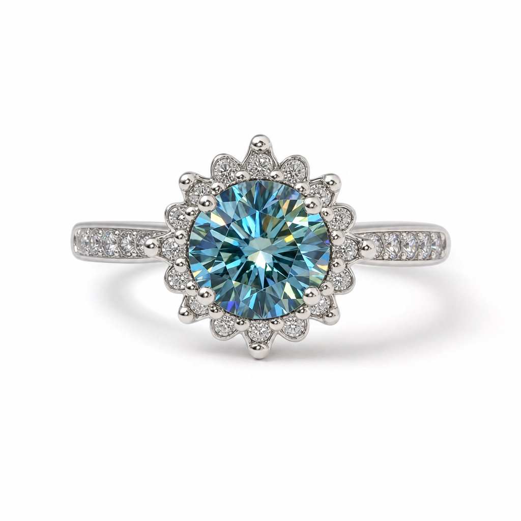 Gold Moissanite 6 5 Mm 1 Ct Round Cut Ring 6 — studio