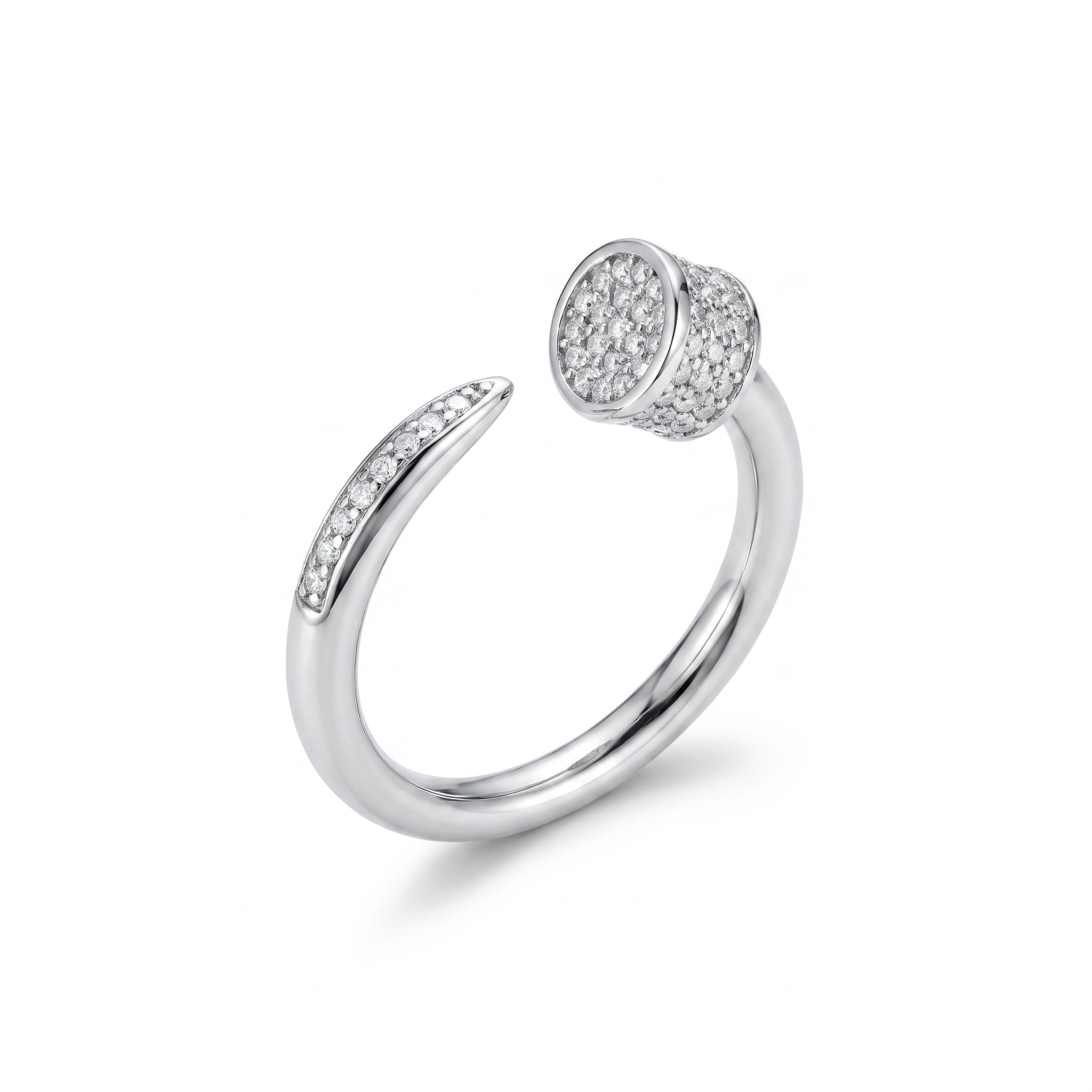 Gold Wz Fancy Nails Cut Ring 5 — studio