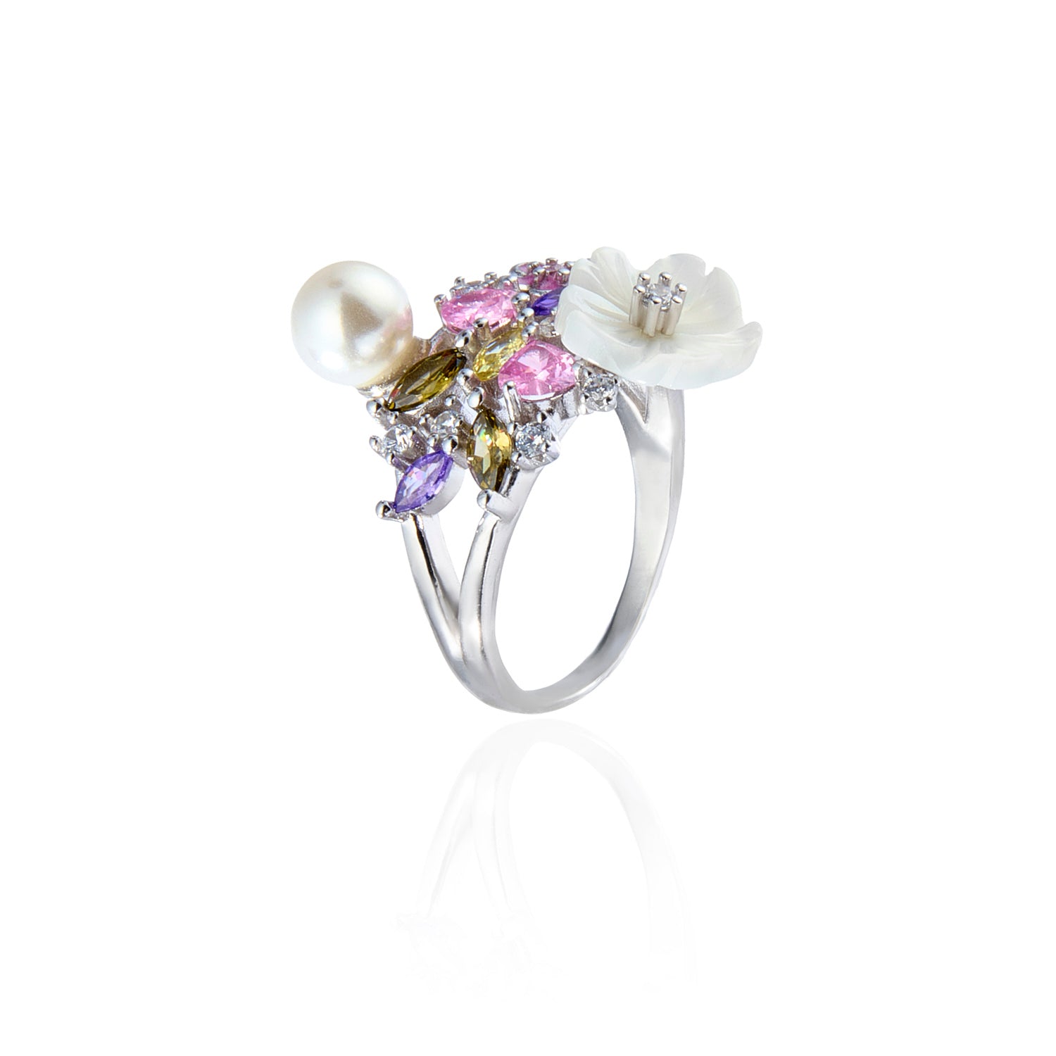 Floral Pearl Ring