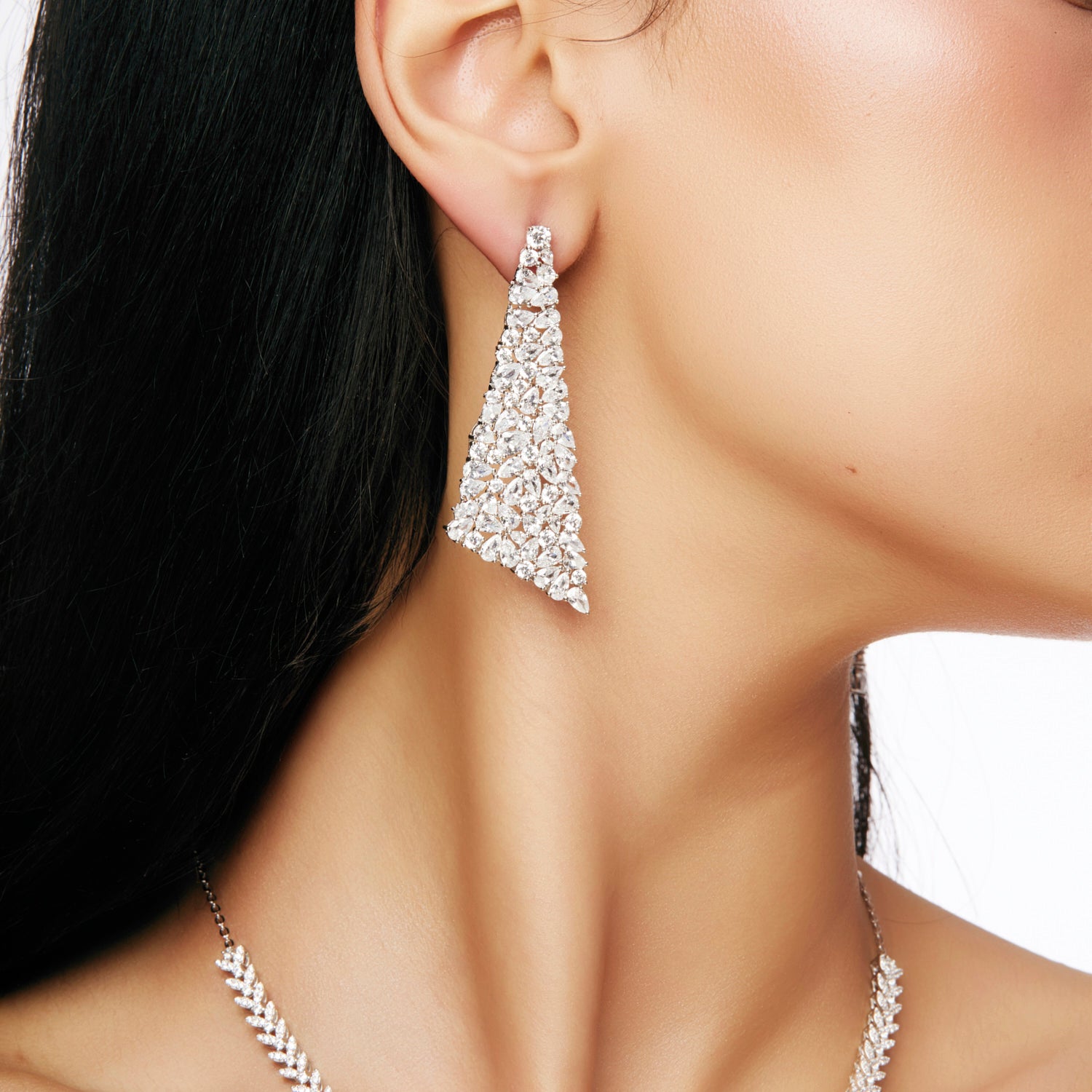 Zircon Elegance Drop Earrings