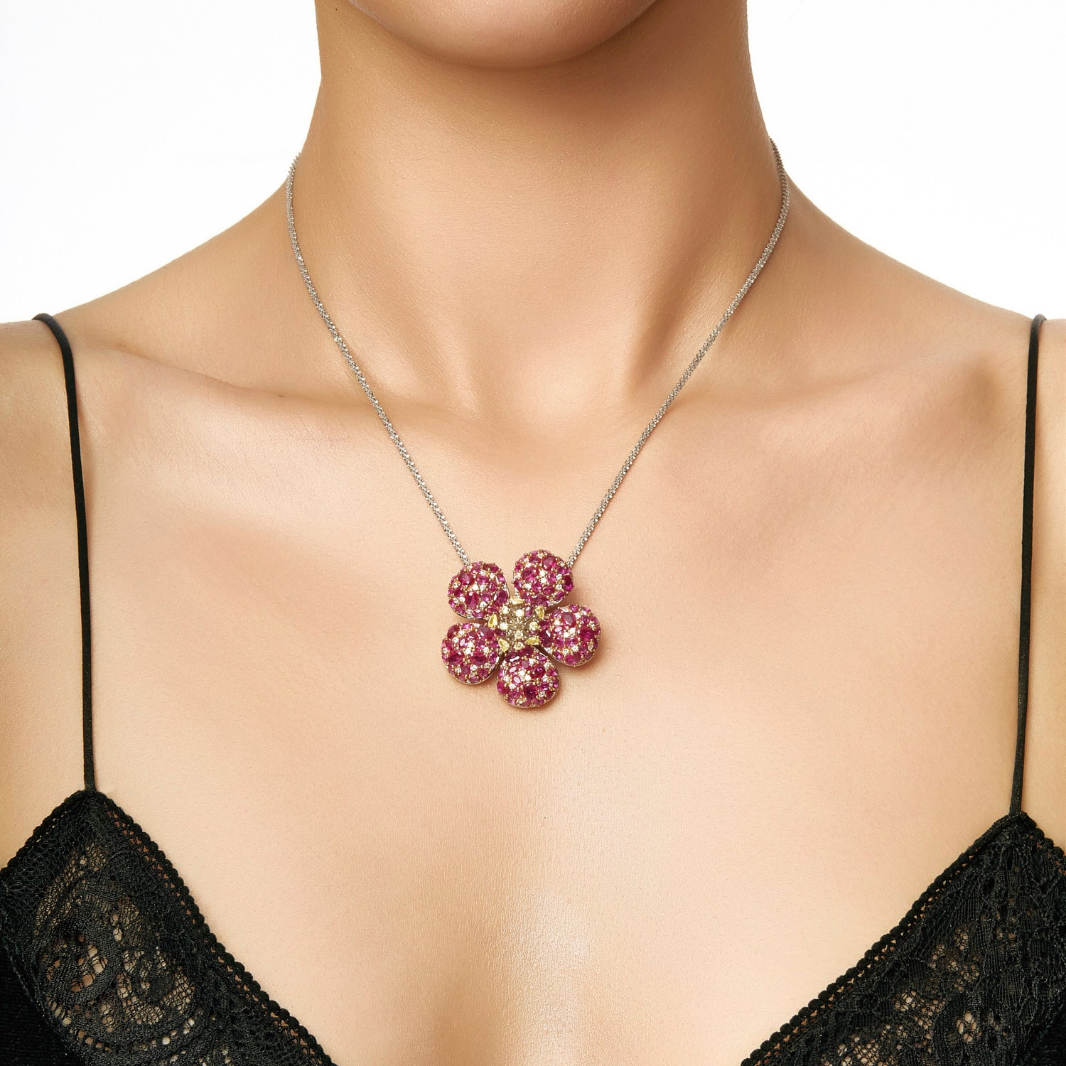 Convertible Ruby Jewelry: Ring, Pendant, and Brooch