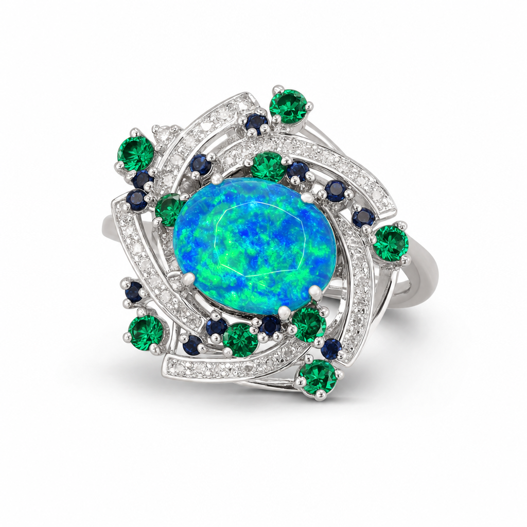 Created Op White Wz Oval Cut Ring 7 — studio