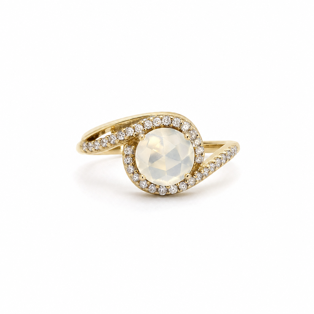 Gold Wz Flower Cut Ring 9 — studio