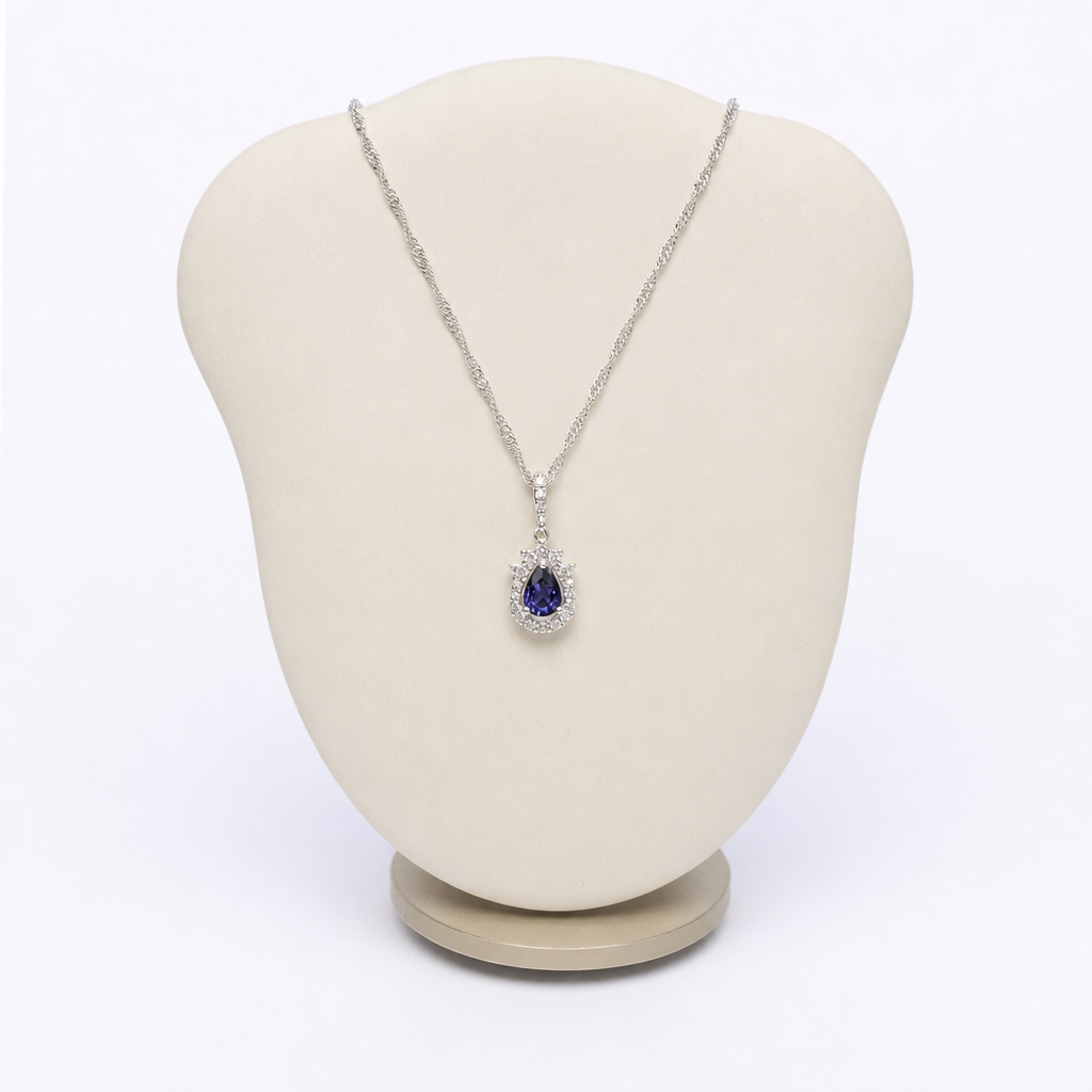 Gold Sa White Wz Pear Cut Pendant — studio