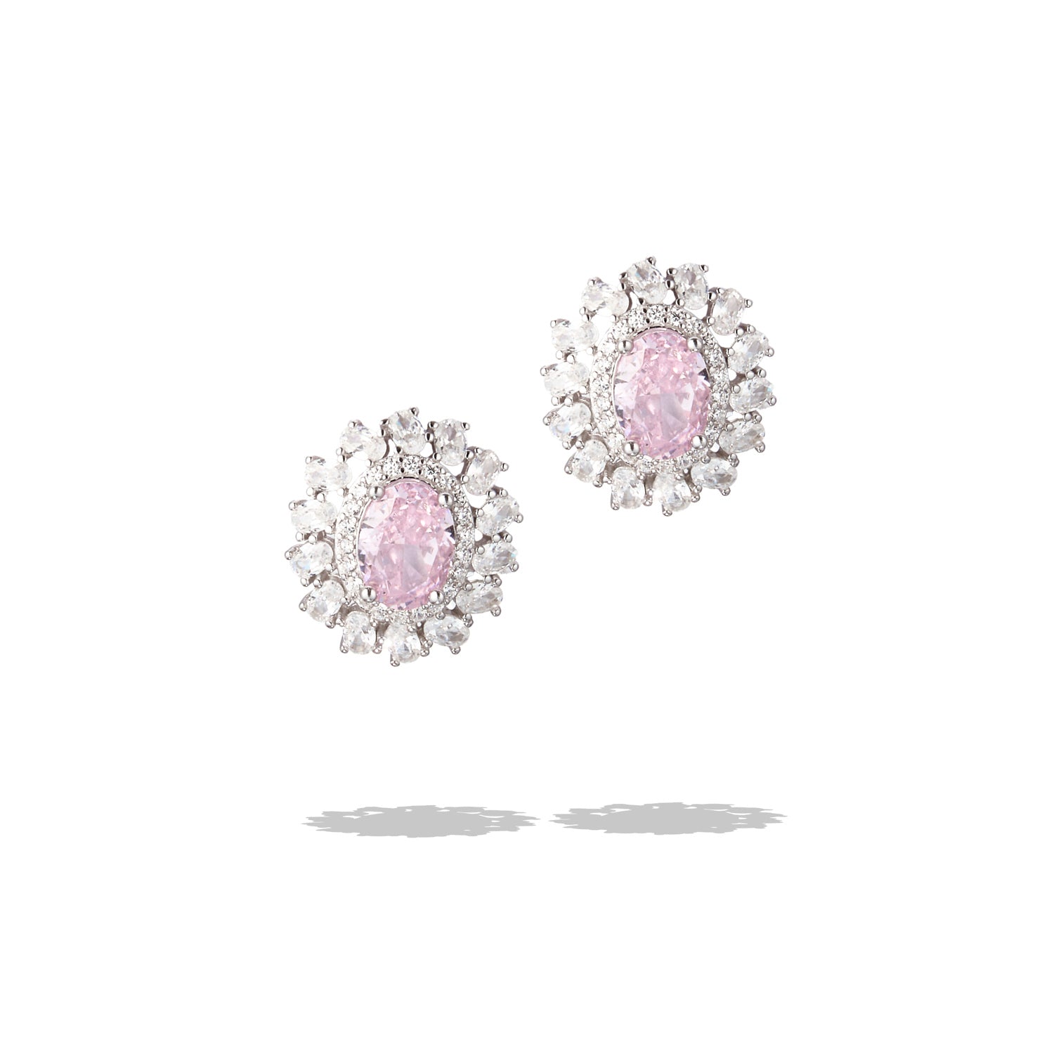 Pink Zircon Elegance Earrings