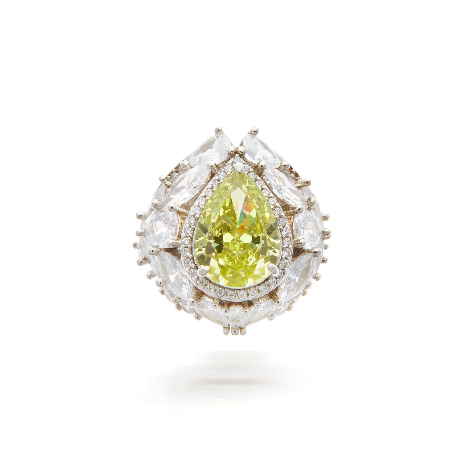 Peridot Pear-Cut Ring