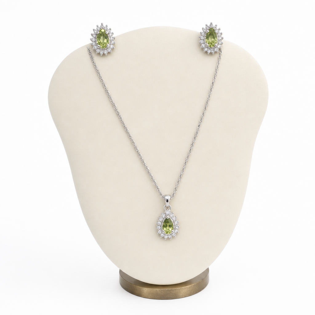 Created Sa White Baguette Princess Cut Necklace — studio