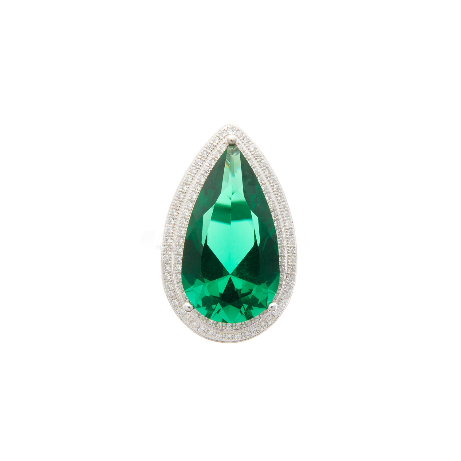 Emerald Pear-Cut Ring